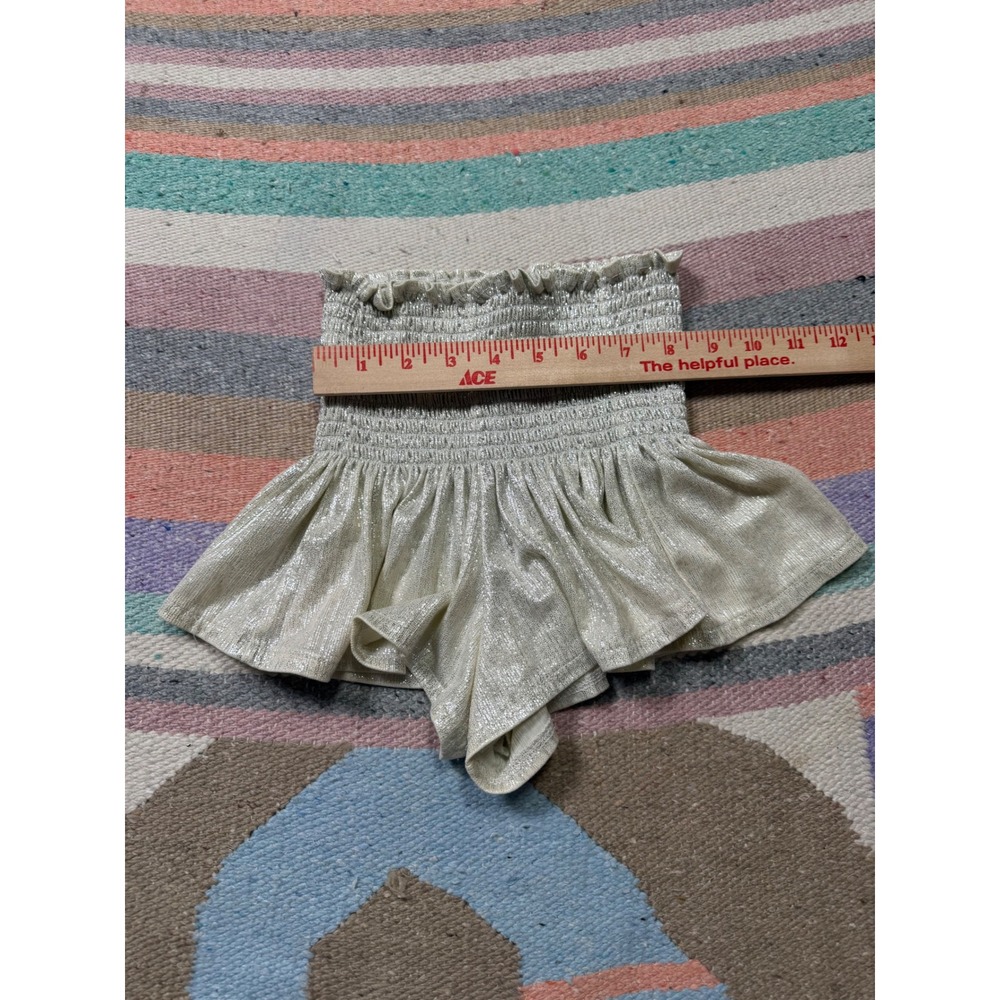 Queen of Sparkles Girls Metallic Ruffle Shorts Bloomers XS Kids Sparkle - Picture 3 of 4